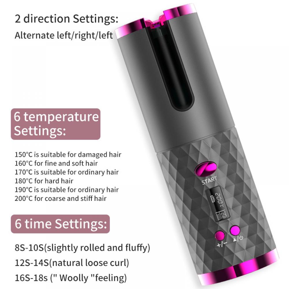 Cordless Automatic Wireless Hair Curler